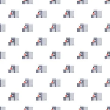 Airport baggage scanner machine seamless pattern background Illustrazione stock