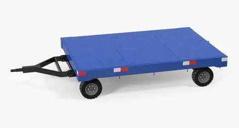 Airport Baggage Trailer with Container 3D Model ~ 3D Model #90874400