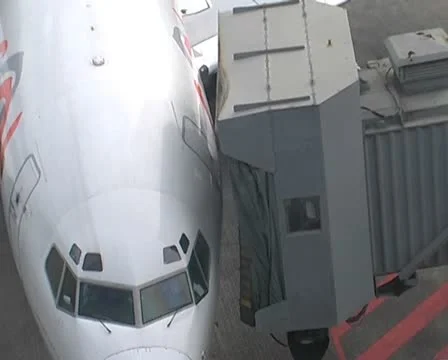 Airport bridge Stock Footage 10794004