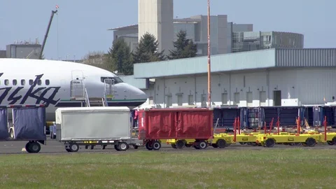 Airport Cargo Loading Stock Footage 129190609