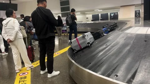 Airport carousel Stock Footage 334534129