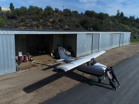 Airport Cessna Pilot Docking Plane - 2 動画素材 78214200