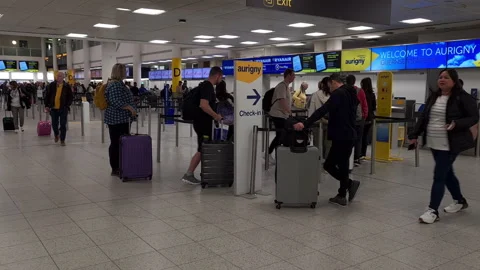 Airport check in. Stock Footage 241228103