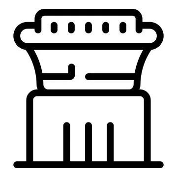 Airport control tower building for air traffic control Ilustración de archivo
