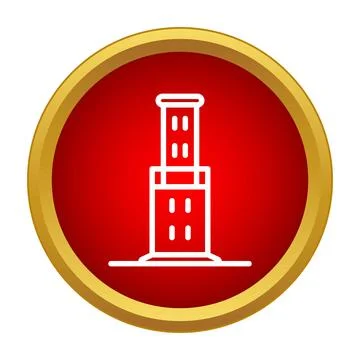 Airport control tower building vector line icon Ilustración de archivo