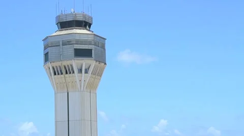 Airport control tower Stock Footage 7979398