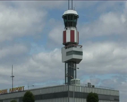 Airport control tower Stock Footage 8339297