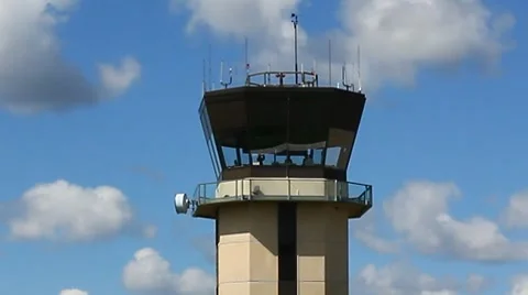 Airport control tower Stock Footage 8570237