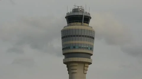 Airport control tower Stock Footage 10789454