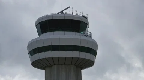 Airport control tower 스톡 동영상 43238554