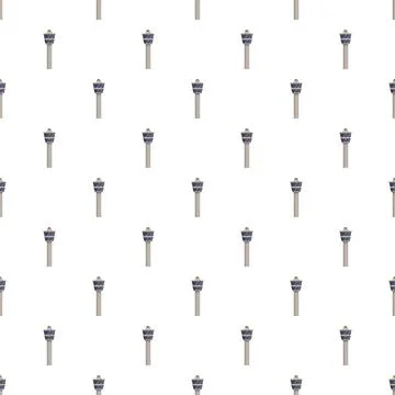Airport control tower pattern repeating background illustration イラスト素材
