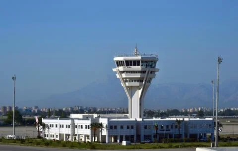 Airport control tower Stock Photos