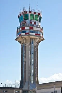 Airport Control Tower 스톡 사진