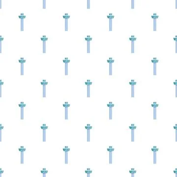 Airport control tower repeating pattern for aviation background Stock Illustration