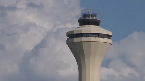 AIRPORT CONTROL TOWER_close up Stock Footage 37127578