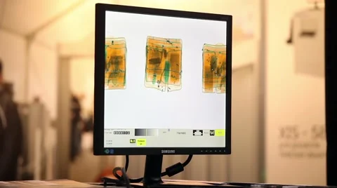 Airport custom Stock Footage 49128458