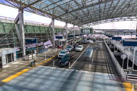 Airport Drop-off Area timelapse Stock Footage 224261801