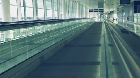 Airport escalator Stock Footage 35574272