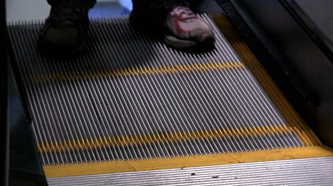 Airport escalator Stock Footage 49803183