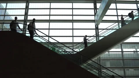 Airport escalators Stock Footage 93800921