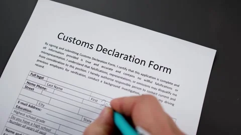 Airport Export Clearance Document. Shipping Control Video stock 261139735