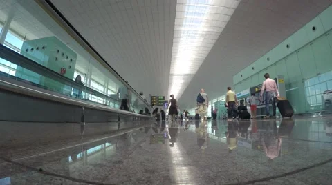 Airport fast timelapse. Video stock 54988947
