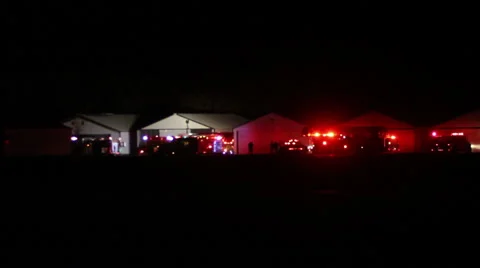 Airport Fire Scene Video stock 43092947