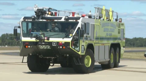 Airport Firefighters Stock Footage 29675717