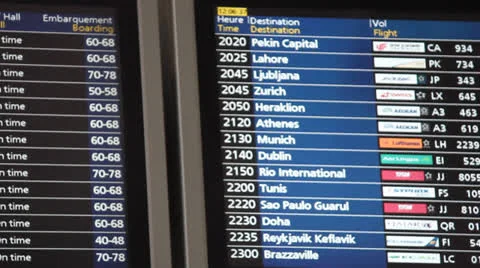 Airport flight information Video stock 26208476