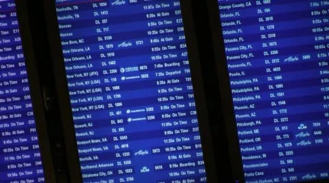 Airport Flight Schedule 库存影片 11228800