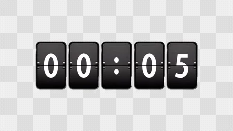 Airport Flip Board Countdown 9 to 0 4K Stock Footage 340208980