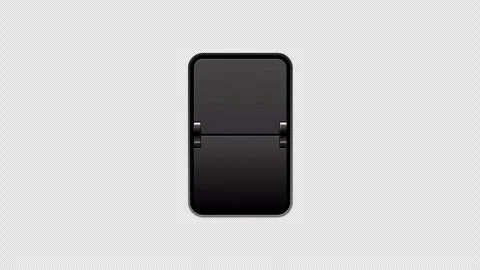 Airport Flip Board Numbers Pack 0 to 9 Split Flap Counter 4K Alpha 스톡 동영상 344457319
