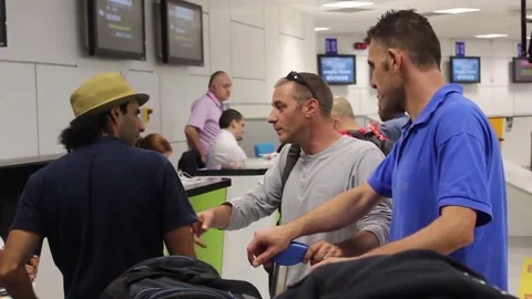 At the Airport Stock Footage 76457601