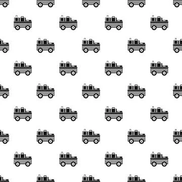 Airport freight loader pattern, simple style Illustrazione stock