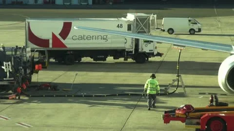 Airport ground operations Stock Footage 10997090