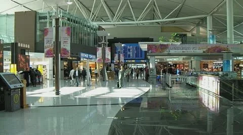 Airport hall Stock Footage 10812479
