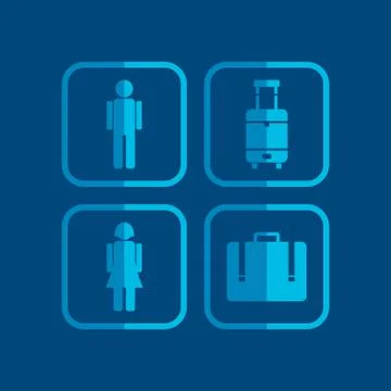 Airport icon theme Stock Illustration