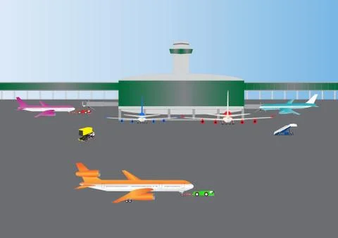 Airport Illustrazione stock