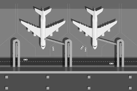 Airport Stock Illustration