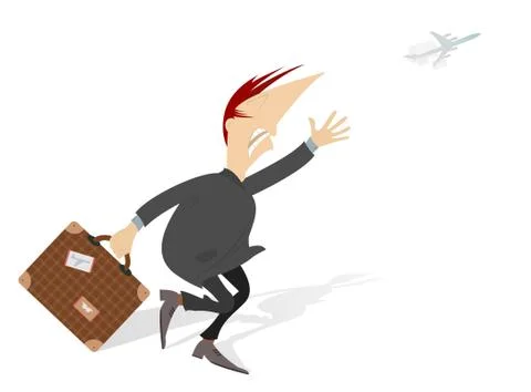 In the airport Illustrazione stock