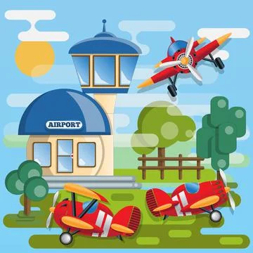 Airport. Stock Illustration