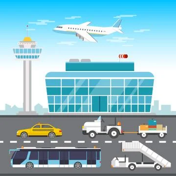 Airport infographic elements Stock Illustration