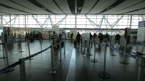 Airport interior Stock Footage 77051806