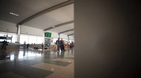 Airport Interior Timelapse Video stock 50405522