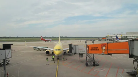 Airport loading flight - HD Stock Footage 37571807