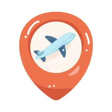 Airport location Stock Illustration