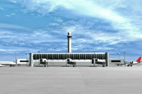 Airport NTSC Video stock 284329