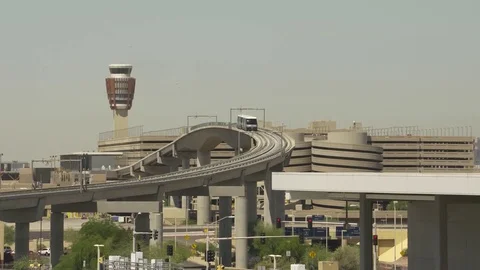 Airport passenger train UHD Stock Footage 75501700