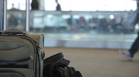 Airport Passengers Stock Footage 7749236