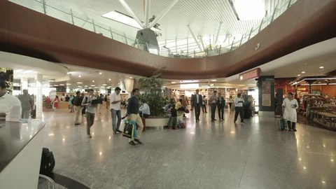 Airport Passengers Time Lapse Stock Footage 100063073